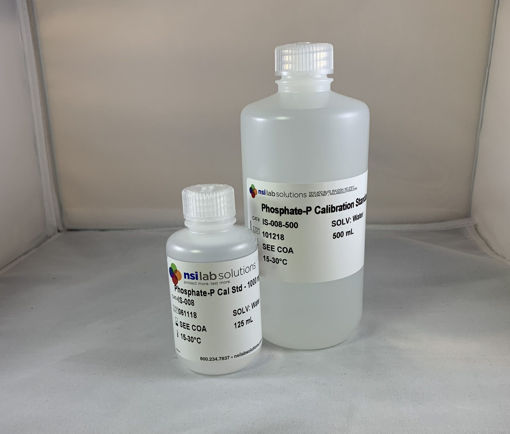Material de referencia certificado (CRM)  Fostato-Fósforo (PO4-P); Concentración: 1,000 mg /L, NSI Lab