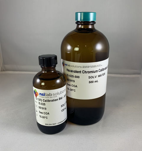 Material de referencia certificado (CRM) Cromo Hexavalente (Cr+6); Concentración: 1,000 mg /L, NSI Lab