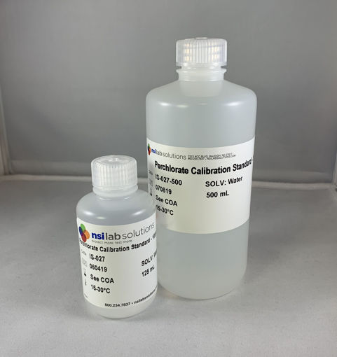Material de referencia certificado (CRM) Perclorato (ClO4-); Concentración: 1,000 mg /L, NSI Lab