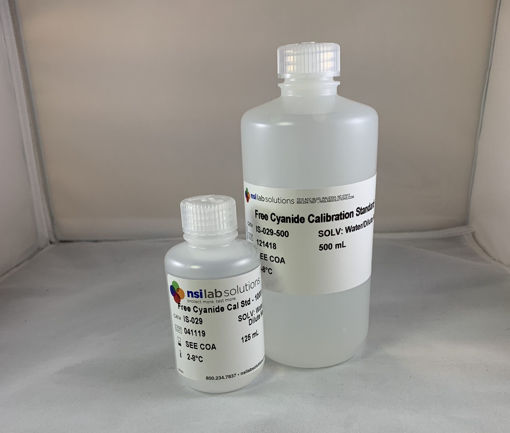 Material de referencia certificado (CRM) Cianuro Libre (CN-); Concentración: 1,000 mg /L, NSI Lab
