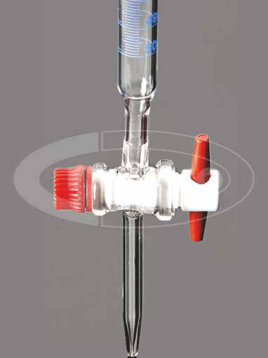 Buretas, clase A, llave de paso PTFE, Schellbach. Glassco