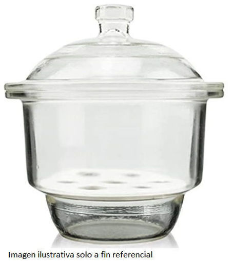 Desecador, vidrio, con tapa,  sin llave, con placa de cerámica. Labscient