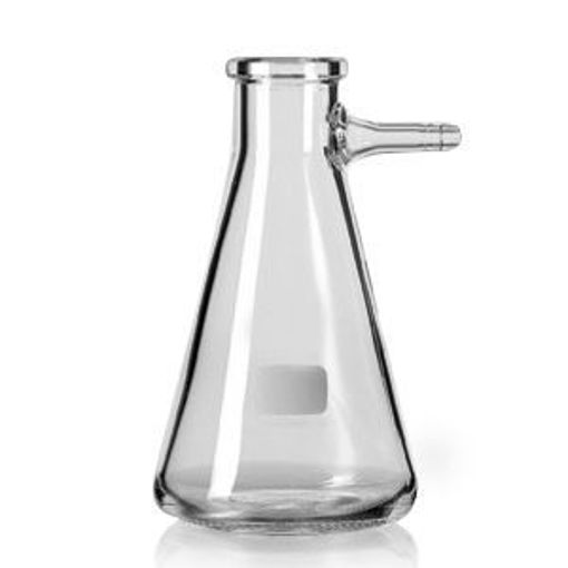 Erlenmeyer, vidrio, para vacío, oliva de vidrio, línea económica. LABSCIENT