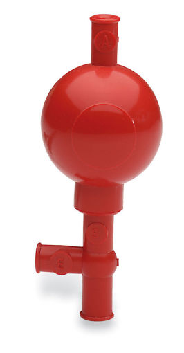 Pera de goma, caucho natural, 3 válvulas, universal. Polylab