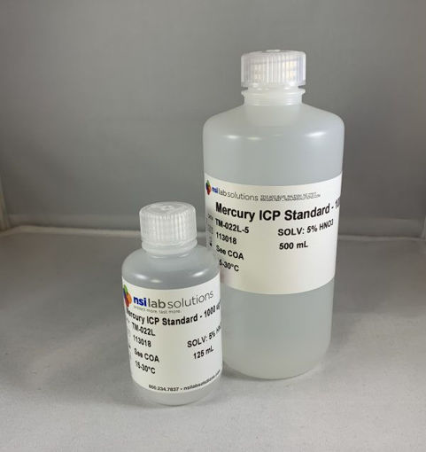 Estándard ICP Mercurio (Hg), Concentración:  1.000 ug/mL, NSI Lab