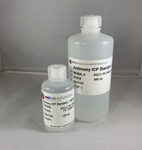 Estándard ICP Antimonio (Sb), Concentración:  10.000 ug/mL, NSI Lab