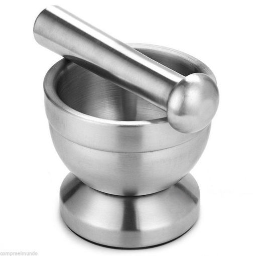 Mortero de acero inox, con pistilo. LABSCIENT