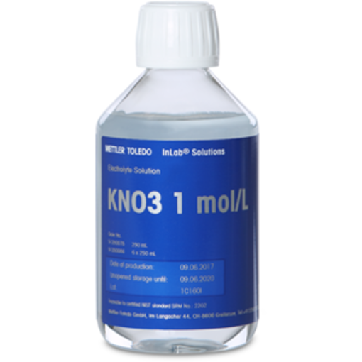 Electrolito 1 mol/L KNO3, 250 mL Mettler Toledo