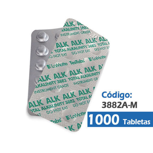REACTIVOS EN TABLETA PARA ALCALINIDAD (GRADO INSTRUMENTAL) 1000 TABLETAS CÓDIGO 3882A-M