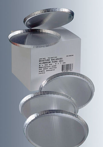 Platillo de aluminio para balanza de humedad, 100 mm. de diámetro, 7mm. altura, 80 pcs.