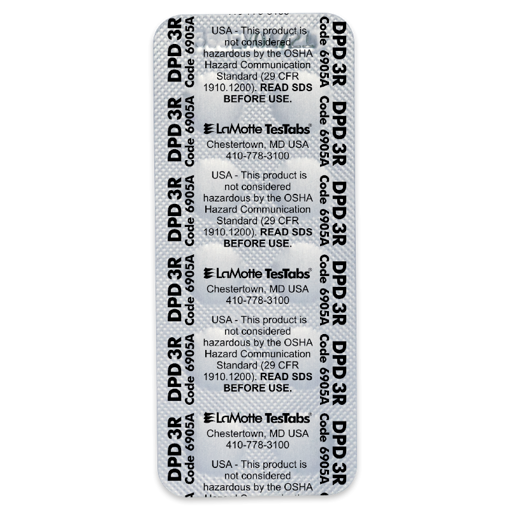 Tabletas de prueba de cloro total DPD 3. LaMotte