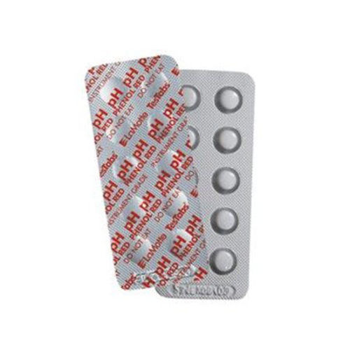 Tabletas reactivos pH rojo phenol. LaMotte
