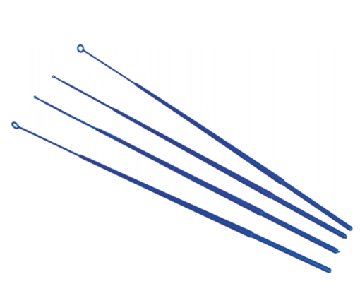 Asas bacteriológicas  plásticas desechables, calibradas y estériles, 10 µL, azul. Citoplus