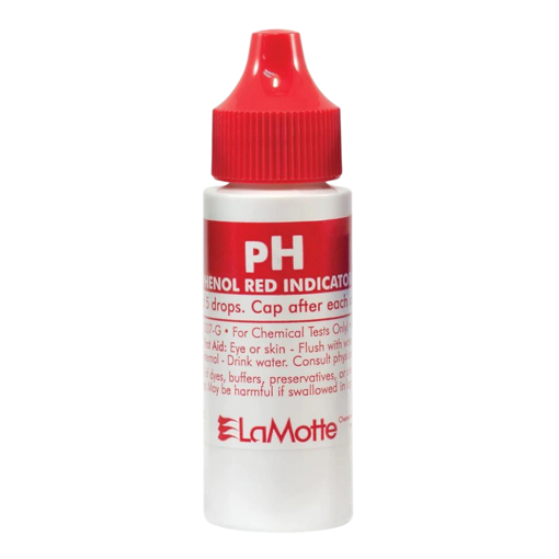 Líquido de prueba pH rojo fenol, 30 ml. LaMotte