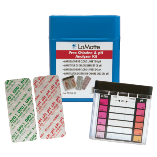 Kit de prueba para análisis de cloro libre y pH. LaMotte