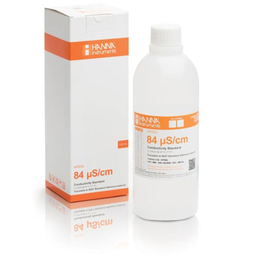 Solución de calibración de conductividad 84 μS/cm, 500 ml. Hanna