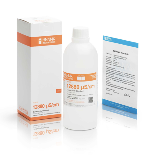 Solución estándar de conductividad de 12880 µS/cm, 500ml. Hanna