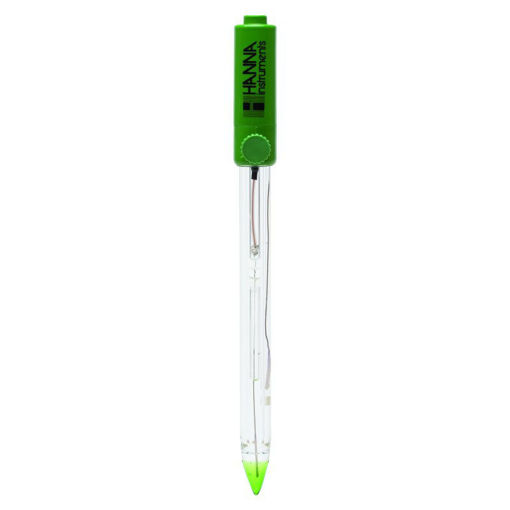 Electrodo combinado de pH recargable, punta cónica, BNC, para muestras baja CE o viscosas. Hanna