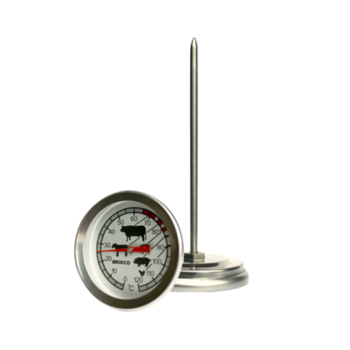Termómetro bimetálico, tipo punzón, carátula 2”. Brixco