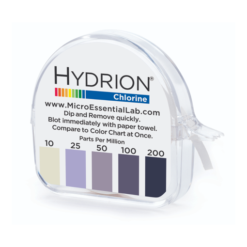 Rollo para medición de cloro, 10 a 200 ppm. Hydrion