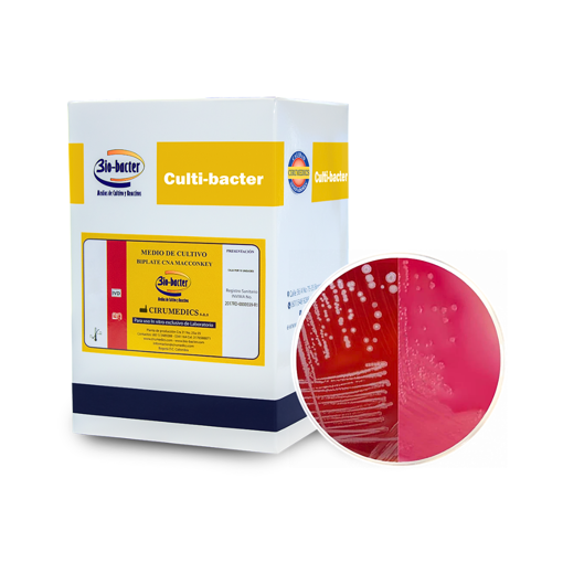 Placa biplate agar CNA/Macconkey, 10 uds. Bio Bacter