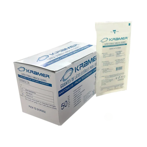 Guante estéril, para cirugía, caja x 50 pares. kramer