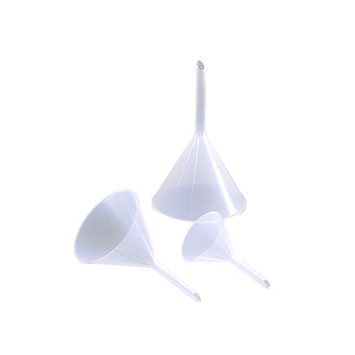 Embudo para análisis, plástico, acanalada, x paquete. Kartell