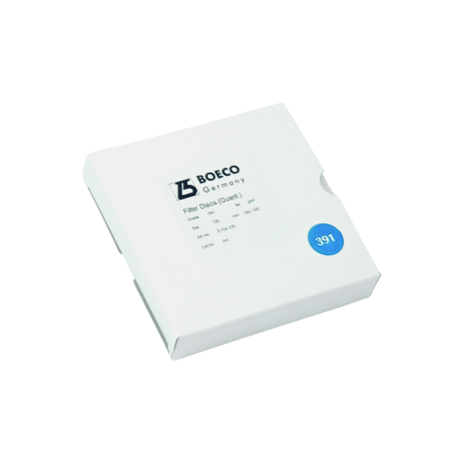 Papel filtro grado 391, cuantitativo, sin cenizas, x 100 uds. Boeco