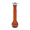 Balón volumétrico, clase A, ambar, tapón PE, certificado x lote. Eisco