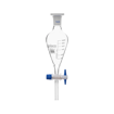 Embudo de separación Squibb, vidrio, tapón de plástico, llave paso PTFE. Eisco