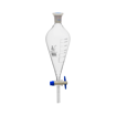 Embudo de separación Squibb, vidrio, tapón de plástico, llave paso PTFE. Eisco