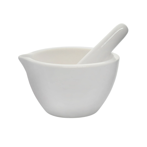 Mortero, porcelana, con pistilo. Eisco