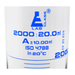 Probeta en vidrio, clase A, graduada, base vidrio, certificado x lote. Eisco