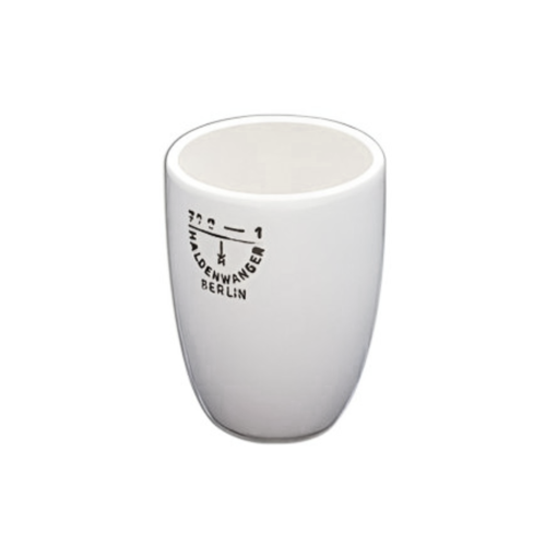 Crisol, porcelana, forma alta, sin tapa. Haldenwanger