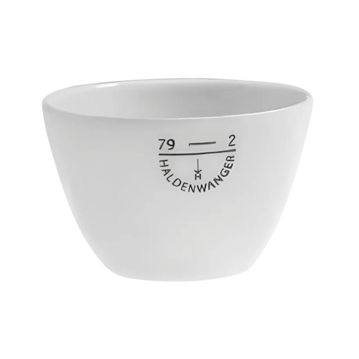 Crisol, porcelana, forma baja, sin tapa. Haldenwanger