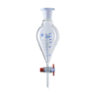 Embudo de separación, Squibb, vidrio, tapón PE, llave paso PTFE. LMS