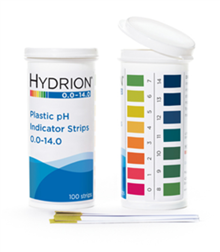 Tiras plastificadas de medición de pH, 0 - 14. Hydrion