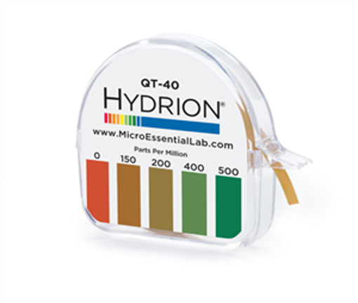Rollo medición amonio cuaternario 0 - 500 ppm, Paq. x 10 und. Hydrion