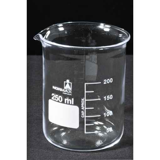 Vaso de precipitado, vidrio, forma baja, graduado. Normax