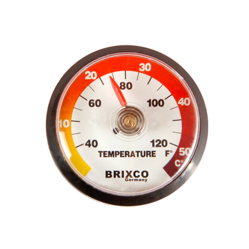 Termómetro ambiental, tipo reloj 2",  0 +50 °C, x 3 uds. Brixco