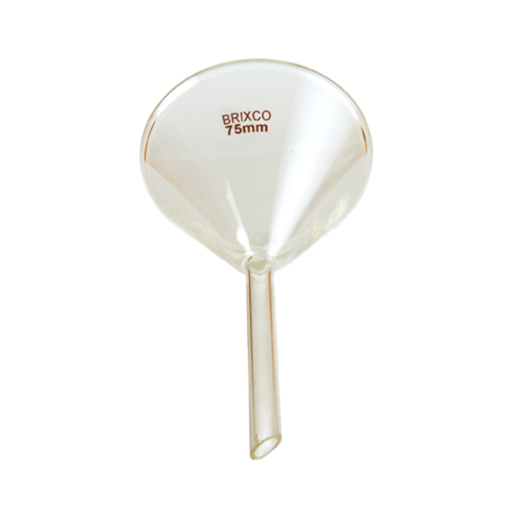 Embudo, vidrio, vástago largo, x 2 uds. Brixco