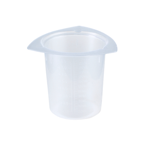 Vaso de precipitado tres esquina, plástico, graduado, x paquete. Brixco