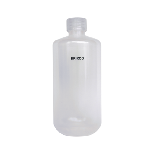 Frasco, PP, cuello angosto, con tapa, x paquete. Brixco