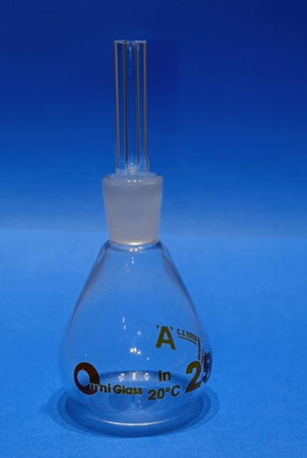 Picnómetro en vidrio sin Certificado y sin Calibración.Omniglass