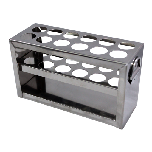 Gradilla, metálica, para tubos de ensayo, x paquete. Brixco