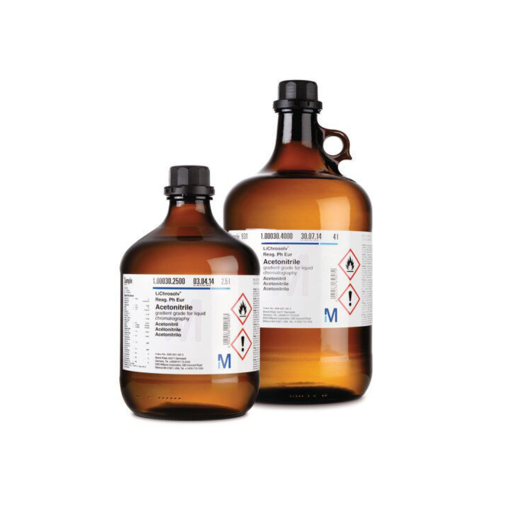 Acetonitrilo, grado de gradiente, para cromatografía líquida LiChrosolv® Reag. Ph Eur, 4 litros. Merck