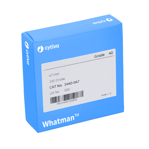 Papel  filtro grado 40, cuantitativo, x 100 uds. Whatman