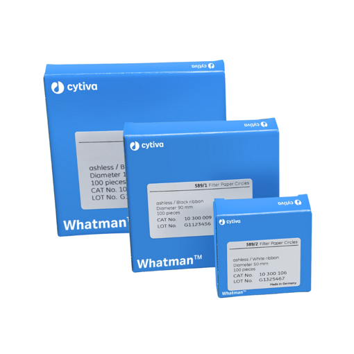 Papel filtro grado 589/1, cuantitativo, sin cenizas, x 100 uds. Whatman