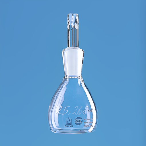 Picnómetro, sin termómetro, vidrio, ajustado, BLAUBRAND, con certificado