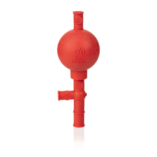 Pera de goma, caucho natural, 3 válvulas, modelo universal. Brand.